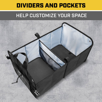 CAT FlexTrunk Trunk / Cargo Organizer und Lagerung, zusammenklappbar & verstellbare Multi-Fachteile (14,5 'x 23' x 13')