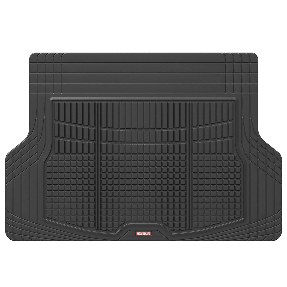 MotorTrend FlexTough Square Groove Trunk / Cargo Liner Mat - Heavy Duty, All Weather, Trim to Fit (54' x 37')