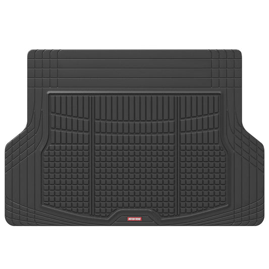MotorTrend FlexTough Square Groove Trunk / Cargo Liner Mat - Heavy Duty, All Weather, Trim to Fit (54' x 37')