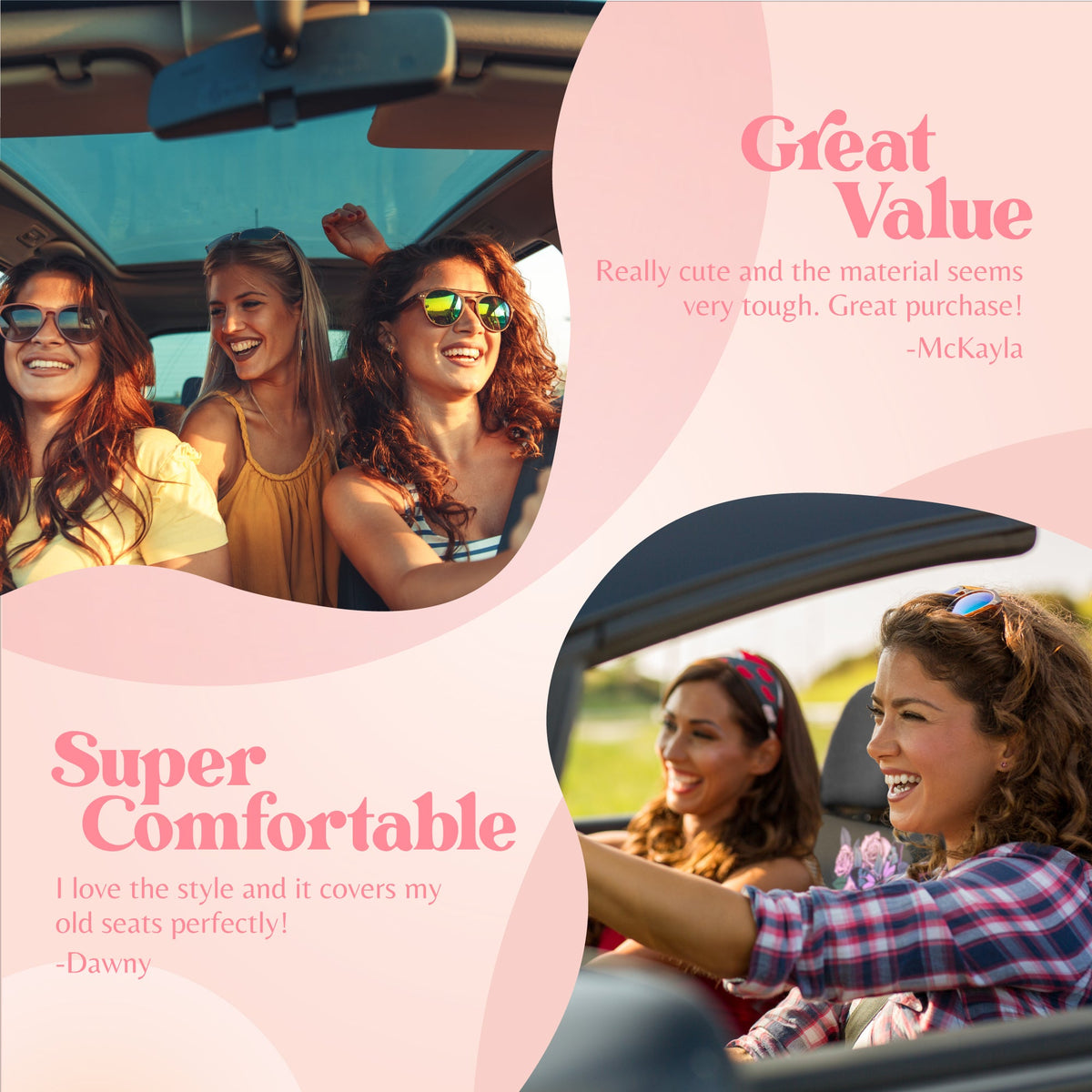 Pink Butterfly & Flowers Autositz Abdeckungen, niedliches Auto Zubehör für Damen Vordersitz Abdeckungen für Auto passt die meisten Autos Trucks Vans SUV bestickt Design