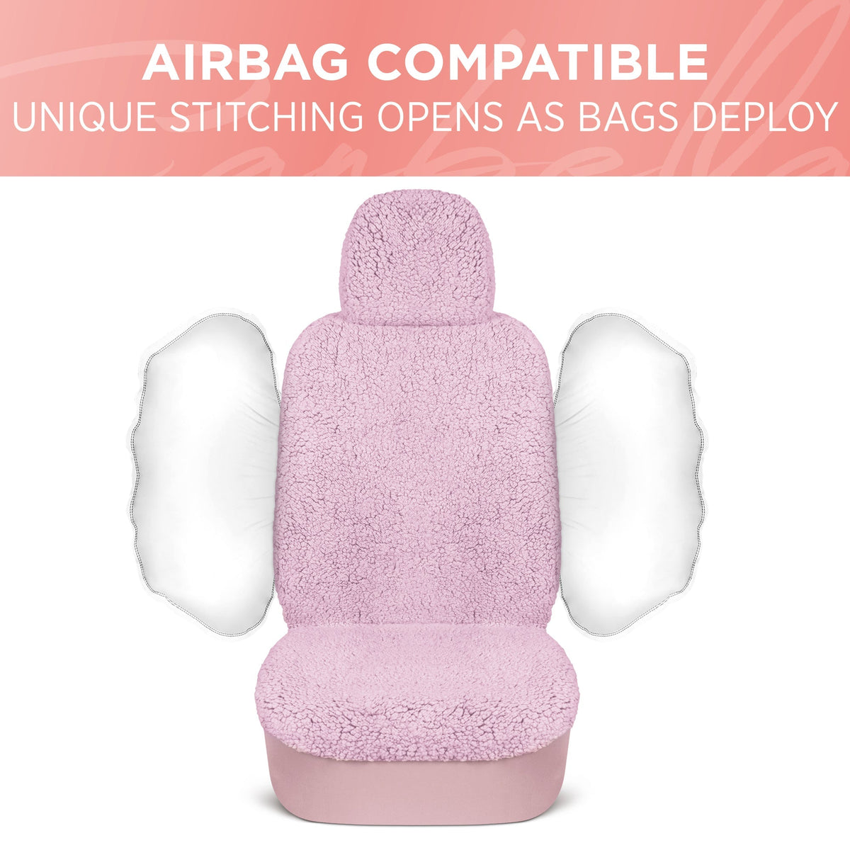 Carbella 2-Pack Plüsch Sherpa Fleece Vordersitzbezüge