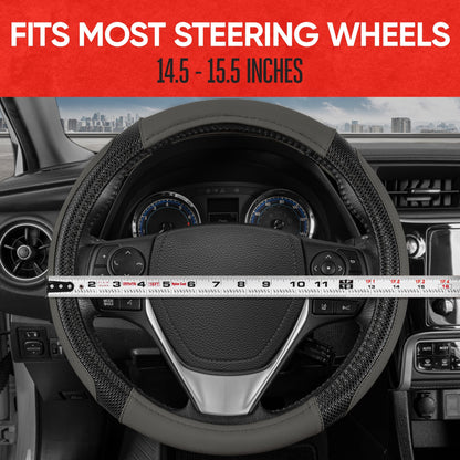 MotorTrend GripTech verbesserte Traktion Lenkrad Abdeckung (Fits 14.5' - 15.5')