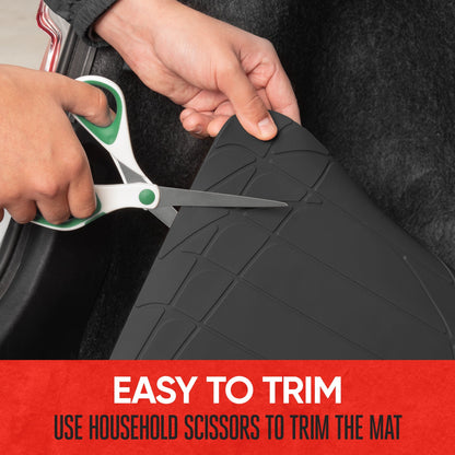 MotorTrend Utility Trunk / Cargo Liner Mat - Heavy Duty, All Weather, Trim to Fit