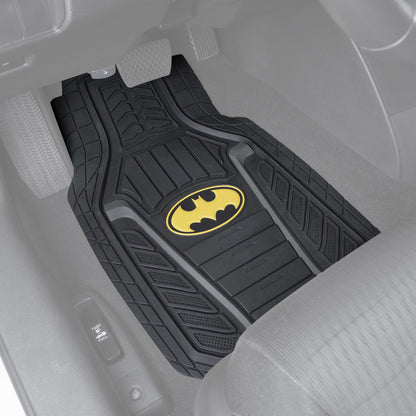 Warner Bros DC Comics 2-Piece Armored Batman Logo Vorderbodenmatten - Heavy Duty, All Weather, Trimmen Sie, um zu passen