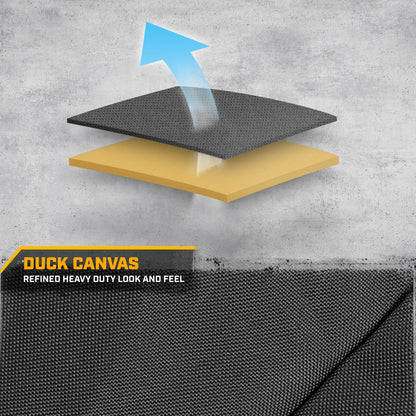 CAT Grauer Rücksitzbezug für LKW, Autos & SUVs - Heavy-Duty Oxford Canvas - 60/40 Split Bench Protector - Langlebiger Rücksitzbezug für Arbeitsfahrzeuge, Haustiere, Reisen - Car & Truck Interior Accessory