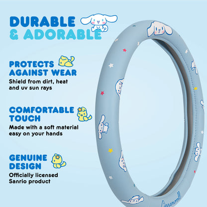 Carbella Sanrio Cinnamoroll Lenkradabdeckung (Fits 14.5' - 15.5')