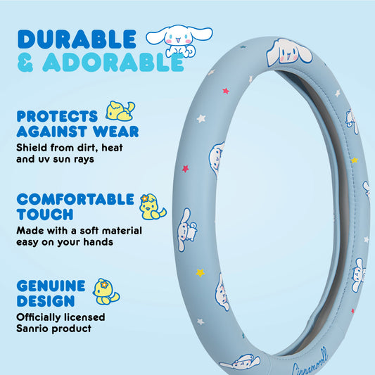 Carbella Sanrio Cinnamoroll Lenkradabdeckung (Fits 14.5' - 15.5')