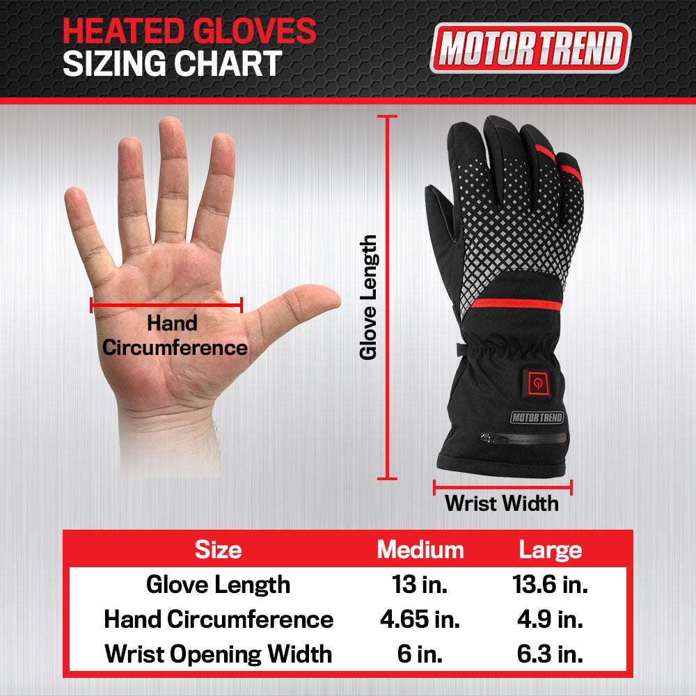 Motor Trend Max-Heat Heat Handschuhe - wiederaufladbare Handwärmer mit 3 Temperatureinstellungen und Wärmedämmtechnologie