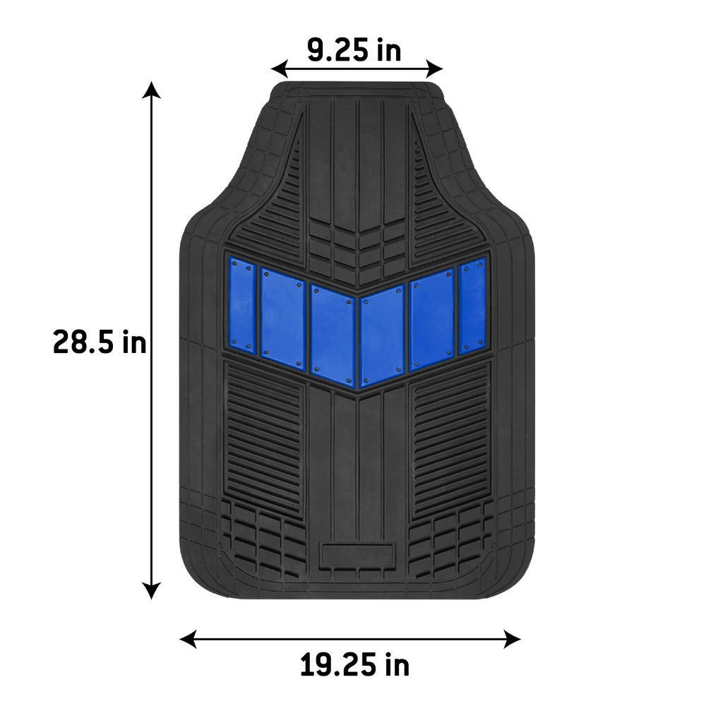 MotorTrend 4-Piece DualFlex Deep Drainage Kanäle Vorderbodenmatten und Hinterbodenmatten - Heavy Duty, All Weather, Trimmen Sie, um zu passen