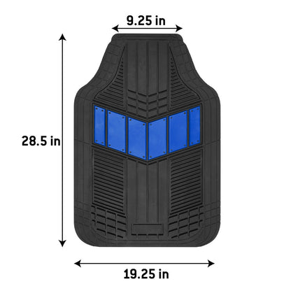 MotorTrend 4-Piece DualFlex Deep Drainage Kanäle Vorderbodenmatten und Hinterbodenmatten - Heavy Duty, All Weather, Trimmen Sie, um zu passen