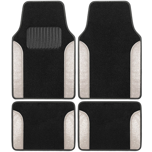 Carbella 4-Piece Sparkle Glitter Vorderbodenmatten und Hinterbodenmatten