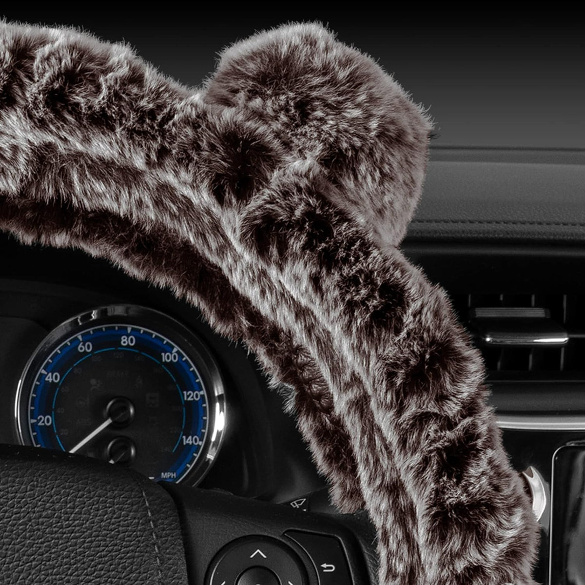 BDK Fur Lenkrad Abdeckung, Plüsch Faux Fur Fuzzy Lenkung Abdeckung für PKW Van SUV, Standardgröße passt Räder 14,5-15 im Durchmesser (Mehrere Farben und Stile)