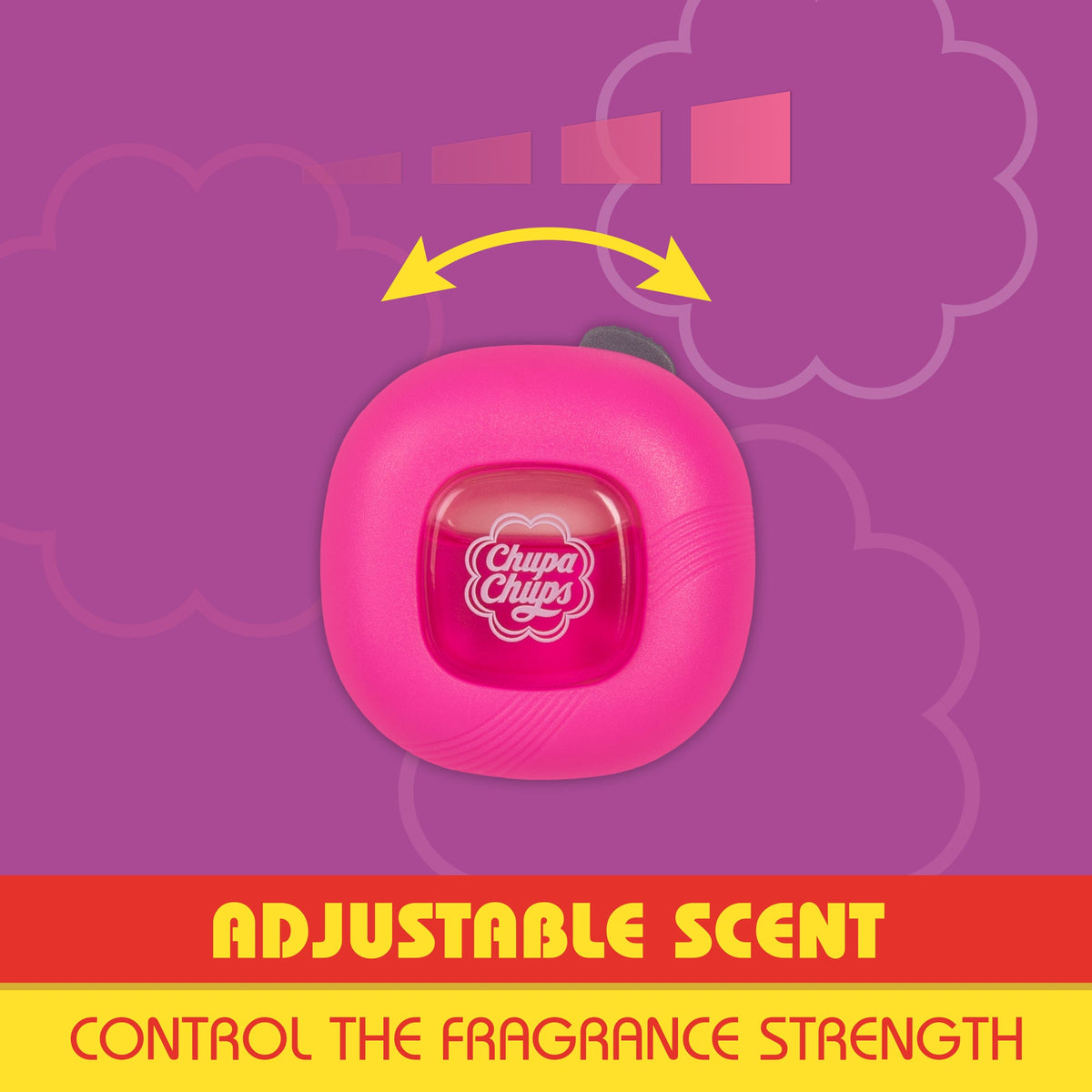 Chupa Chups Auto Lufterfrischer, Vanille Creme - Langlebige Autoerfrischer mit lustigen Düften, bunte und lebendige Lufterfrischer für Auto, einzigartige Autoerfrischer Parfüm Deodorizer Refresher Fragrance