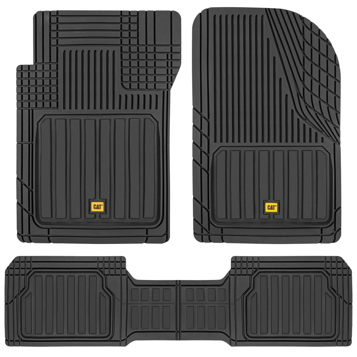 CAT 3-Stück ToughLiner Vorderbodenmatten und Hinterbodenmatten - Heavy Duty, All Weather, Trimmen, um zu passen