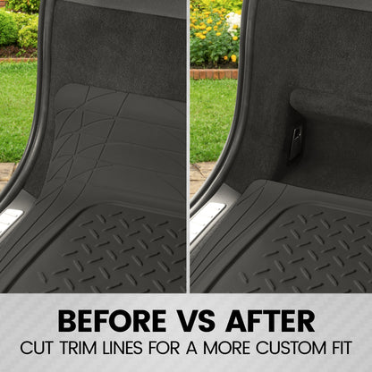 BDK Trunk / Cargo Rubber Liner - Heavy Duty, All Weather, Trim to Fit (53.8 'x 43.2')