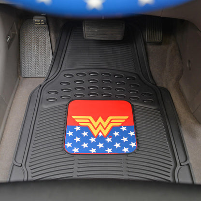 BDK Armored Super Hero Car Floor Matts - Offiziell lizenzierte DC Comics - All Weather Heavy Duty Auto Interieur Liners für Auto Truck Van SUV (Mehrere Stile)