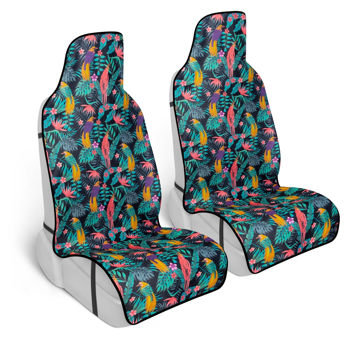 Carbella 2-Pack Tropical Birds Vordersitz Abdeckungen