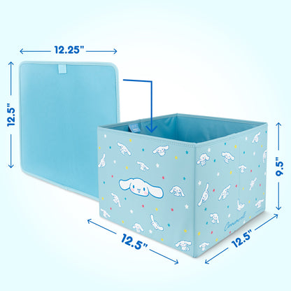 Sanrio Cinnamoroll Car Trunk Organizer und Lagerbehälter - Zusammenklappbare einfache Kompartiment bequeme schwere Aufgabe, Fold Up für einfache Aufbewahrung Box, Automotive Seat Cargo Lebensmittel Werkzeuge - 12,5L x 12,5W x 9H