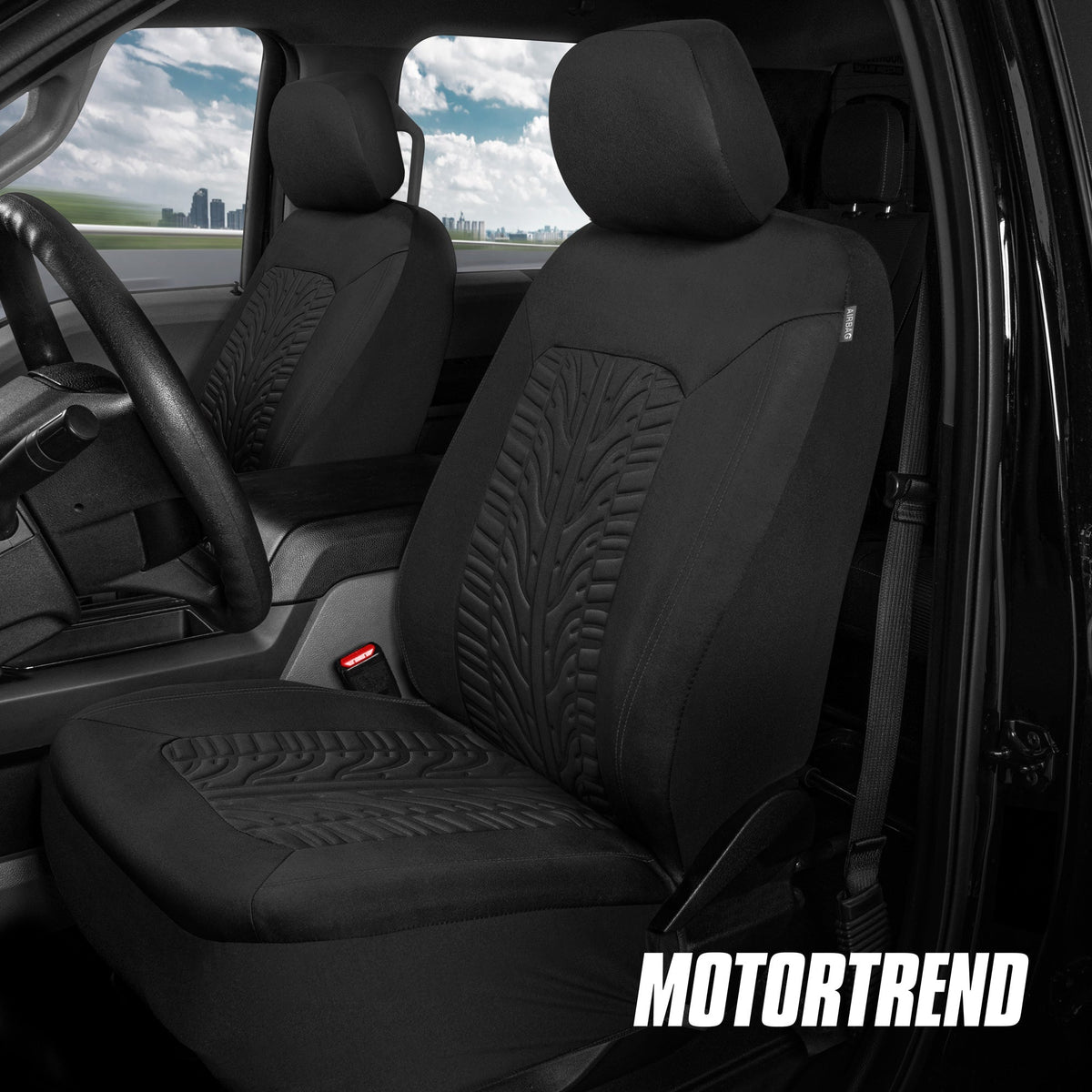 MotorTrend 2-Pack Grand Prix Reifenlaufflächen-Vordersitzabdeckungen