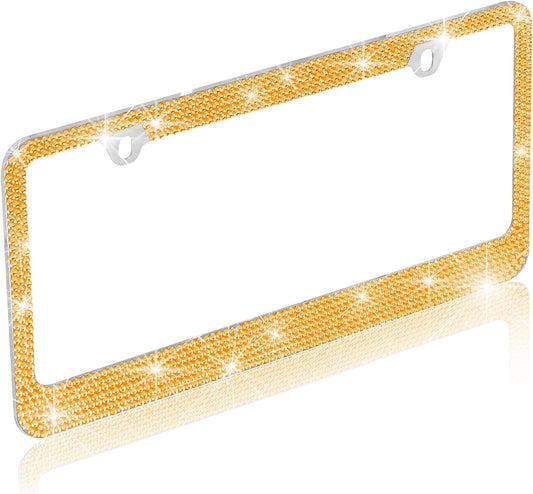 BDK Heavy Duty Rust-Proof Stainless-Steel Metallplattiertes Kennzeichen Rahmen Universalgröße für PKW SUV