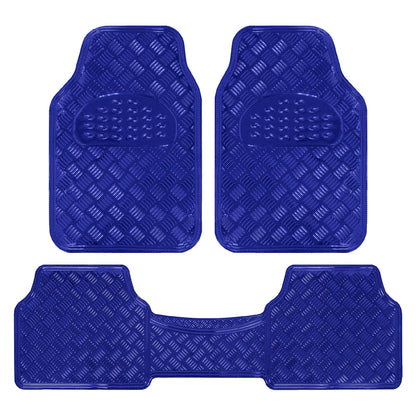 BDK 3-Stück Transluzente Metallic-Look Front Floor Mat und Hinterboden Mat - Heavy Duty, All Weather