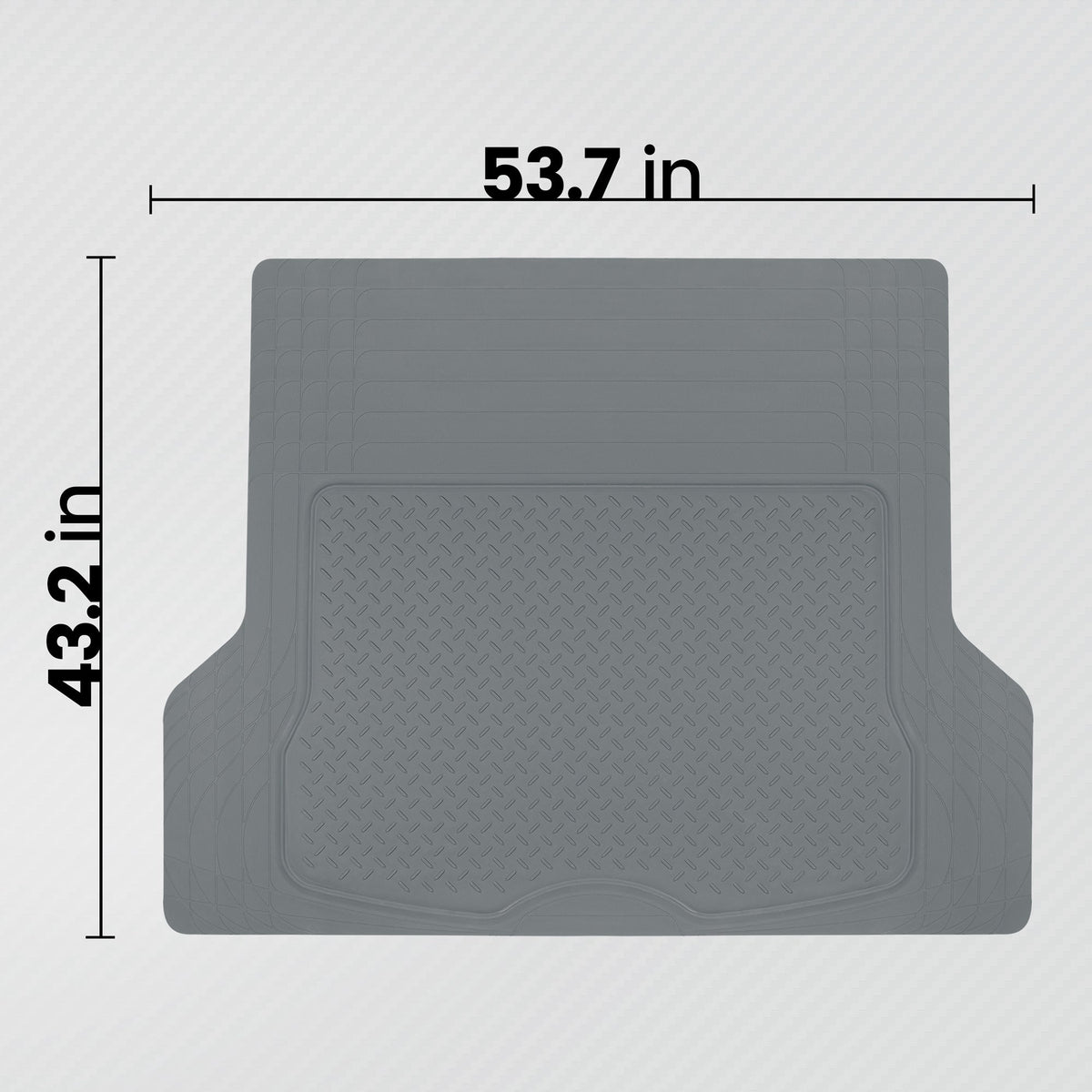 BDK Trunk / Cargo Rubber Liner - Heavy Duty, All Weather, Trim to Fit (53.8 'x 43.2')