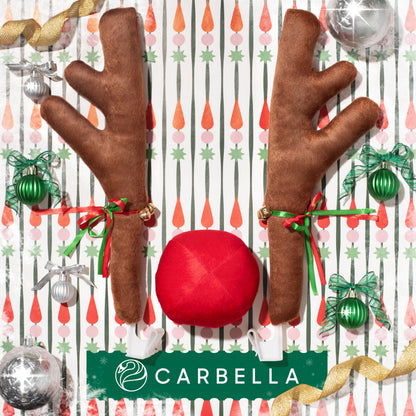 Carbella 3-Piece Holiday Geweihe und rote Nase
