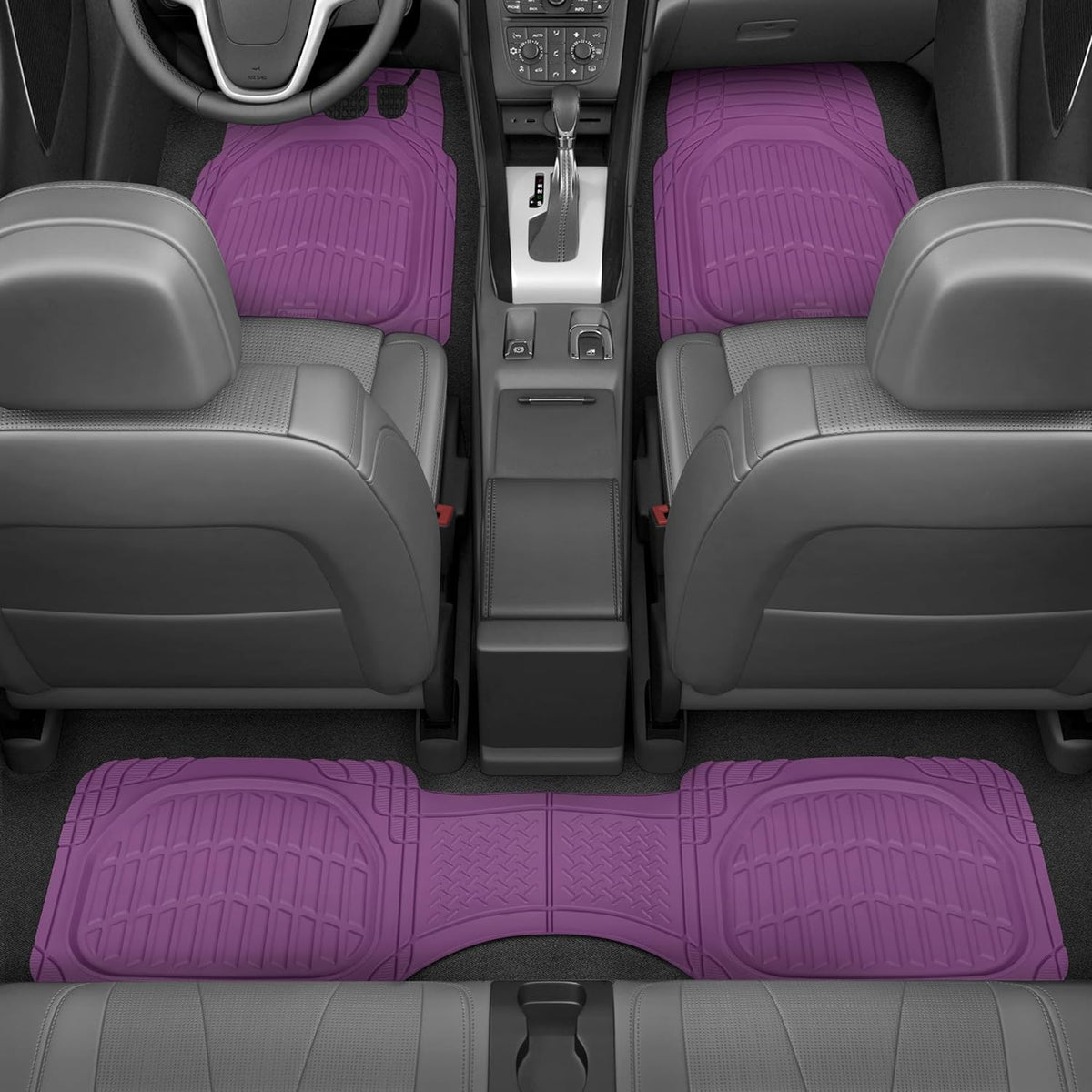Autobodenmatten - FlexTough Deep Dish Rubber All Weather Protection für Autos SUV Trucks Beige Automotive Zubehör