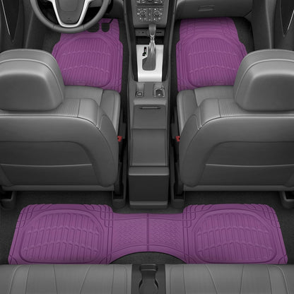 Autobodenmatten - FlexTough Deep Dish Rubber All Weather Protection für Autos SUV Trucks Beige Automotive Zubehör