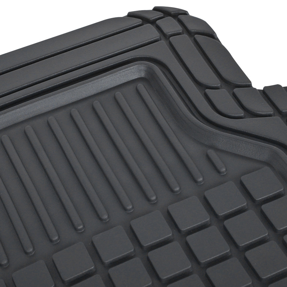 MotorTrend 4-Piece FlexTough Deep Dish Hybrid Groove Vorderbodenmatten und Hinterbodenmatten - Heavy Duty, All Weather, Trimmen Sie, um zu passen