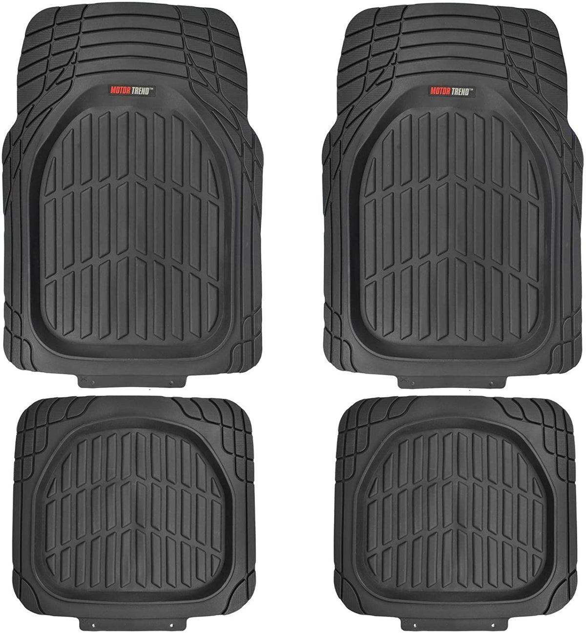 MotorTrend 4-Piece FlexTough Schildkröten Vorderbodenmatten und Hinterbodenmatten