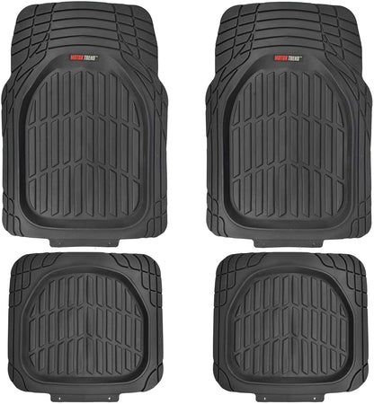 MotorTrend 4-Piece FlexTough Schildkröten Vorderbodenmatten und Hinterbodenmatten
