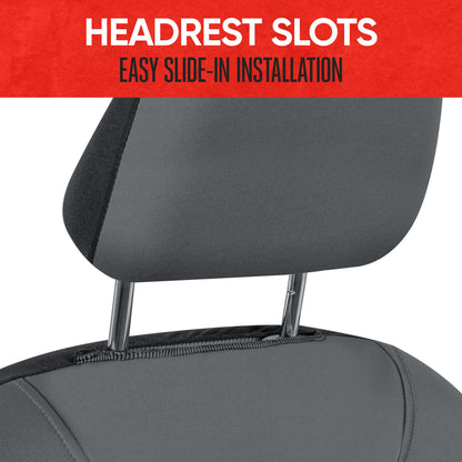 MotorTrend 2-Pack AquaShield Wasserdicht Zwei-Tone Neopren-Vordersitzabdeckungen