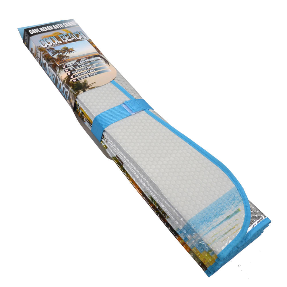 BDK Palm Tree Tropical Island Sunset Front Windschutzscheibe Sonnenschirm (58' x 27')