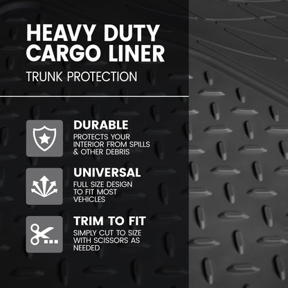 BDK Trunk / Cargo Rubber Liner - Heavy Duty, All Weather, Trim to Fit (53.8 'x 43.2')