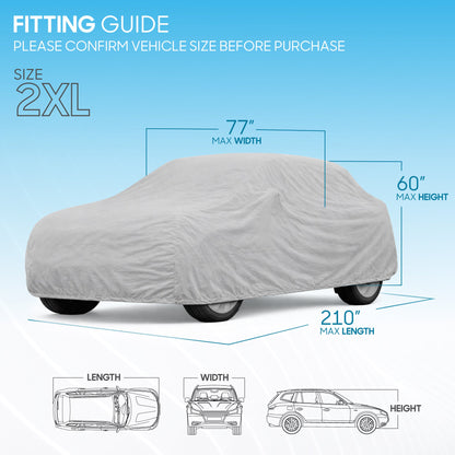 BDK Single Layer Poly Fahrzeugabdeckung für Autos, SUVs, LKW, Vans - Universal Fit, All Weather