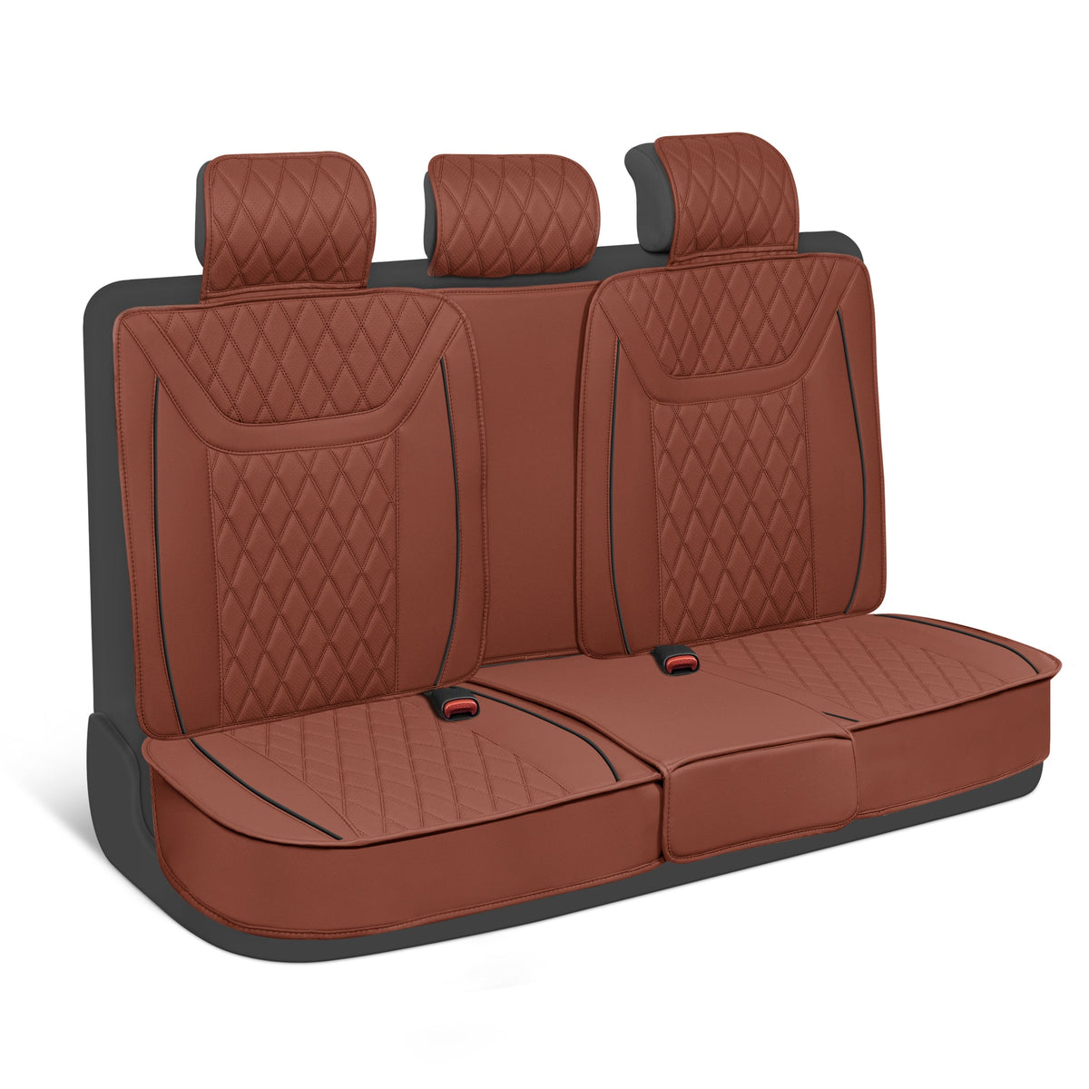 MotorBox 7-Piece Ranch Edition Premium Faux Leather Diamond Stitched Cushion Rücksitzbezüge