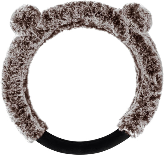 BDK Fur Lenkrad Abdeckung, Plüsch Faux Fur Fuzzy Lenkung Abdeckung für PKW Van SUV, Standardgröße passt Räder 14,5-15 im Durchmesser (Mehrere Farben und Stile)