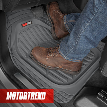 MotorTrend 4-Piece FlexTough Schildkröten Vorderbodenmatten und Hinterbodenmatten