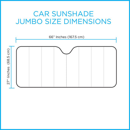 BDK Single Bubble Vehicle Sonnenschirm für Autos, SUVS, LKW, Vans XXXL (66' x 24')