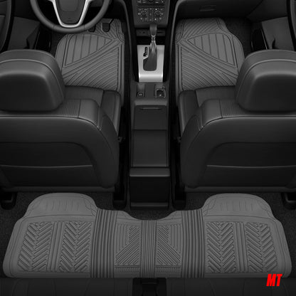 MotorTrend 4-Piece 3-Rows Extra-High Ridgeline Vorderbodenmatten, Mittelbodenmatte und Hinterbodenmatte