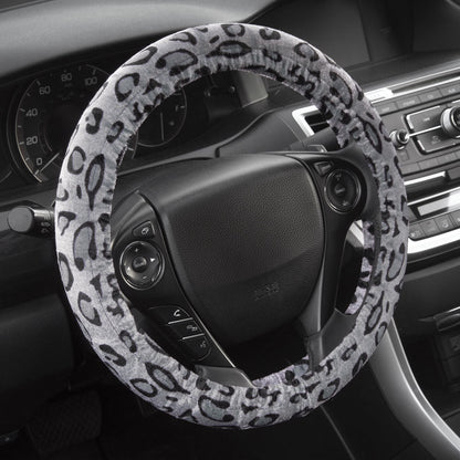 BDK 12-Piece Silver Leopard Vordersitzbezüge, Rücksitzbezüge, Sitzgurtpads und Lenkradbezüge (Fits 14.5' - 15.5')