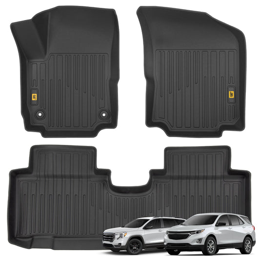 CAT® JustFitTM 3D Custom Fit Fußbodenmatten für Chevy Equinox GMC Terrain 2019 2020 2022 2023 2024 - Heavy Duty Floor Liner Protection Laser gemessen, Chevy Equinox Zubehör, GMC Terrain Zubehör Car Liner