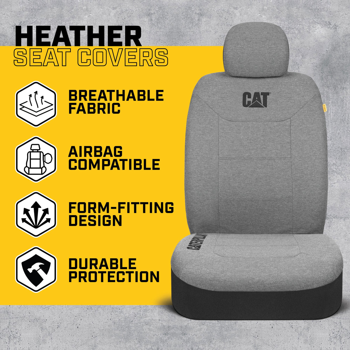 CAT 2-Pack CozyBlend JerseyHeather Vordersitzbezüge