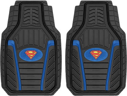 BDK Armored Super Hero Car Floor Matts - Offiziell lizenzierte DC Comics - All Weather Heavy Duty Auto Interieur Liners für Auto Truck Van SUV (Mehrere Stile)