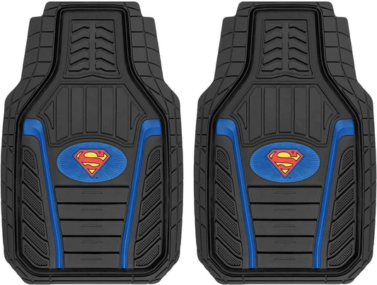 BDK Armored Super Hero Car Floor Matts - Offiziell lizenzierte DC Comics - All Weather Heavy Duty Auto Interieur Liners für Auto Truck Van SUV (Mehrere Stile)