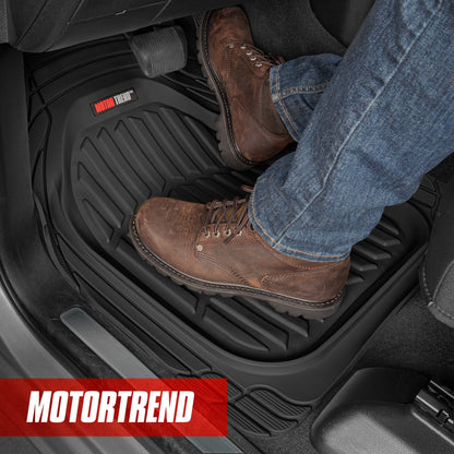 MotorTrend 4-Piece FlexTough Schildkröten Vorderbodenmatten und Hinterbodenmatten