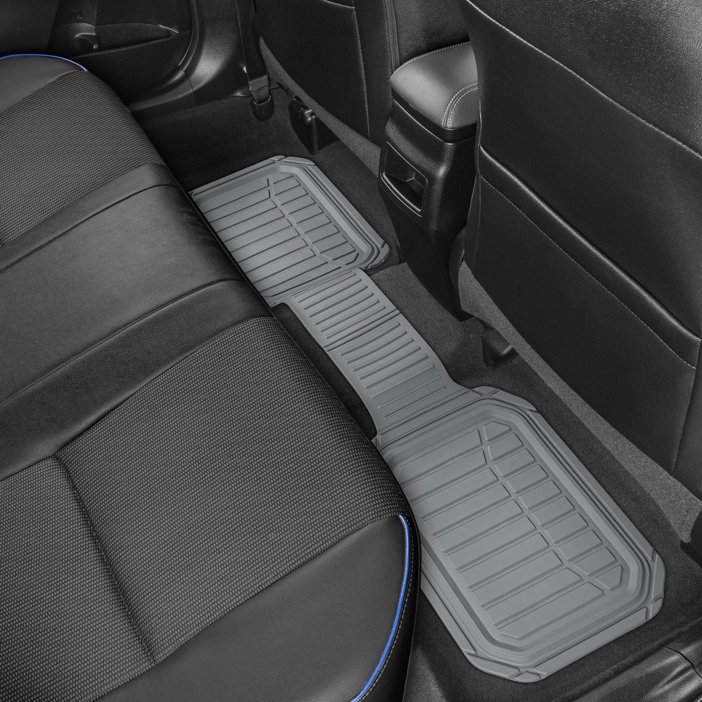 MotorTrend 3-Stück FlexTough Defender Vorderbodenmatten und Hinterbodenmatte - Heavy Duty, All Weather, Trimmen Sie, um zu passen