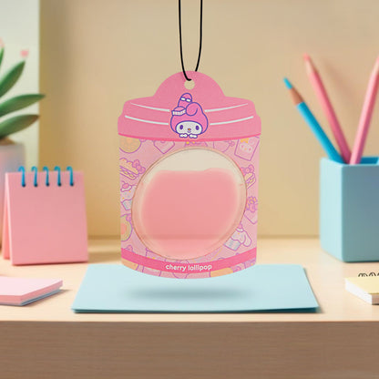 Hello Kitty und Freunde Car Air Freshener (My Melody - Cherry Lollipop) Hanging Gel Area Deodorizer, lang anhaltende Autodüfte Air Freshener, niedliches Automotive Sanrio Zubehör Dekor, 2-Pack