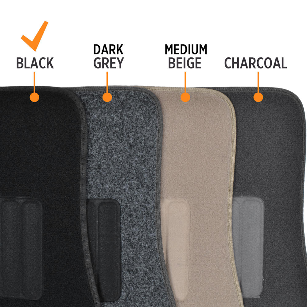 MotorTrend 4-Piece FatRug Premium Teppich Vorderbodenmatten und Hinterbodenmatten mit Fersenpolsterung